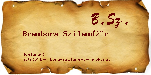 Brambora Szilamér névjegykártya